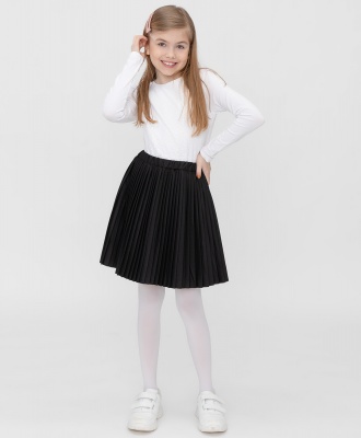 Юбка плиссированная черная Button Blue, школьная форма для девочек  фото, kupilegko.ru